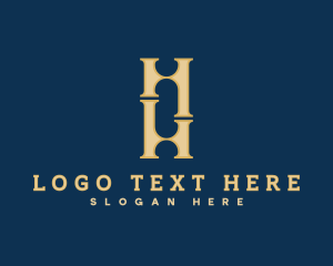 Letter H - Construction Firm Office Letter H logo design