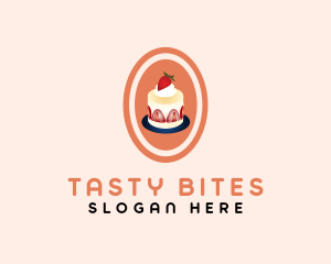 Delicious - Strawberry Shortcake Dessert logo design