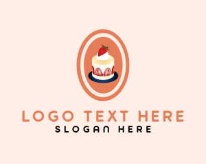 Delicious - Strawberry Shortcake Dessert logo design