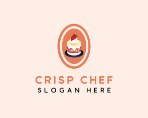 Strawberry Shortcake Dessert logo design