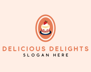 Strawberry Shortcake Dessert logo design