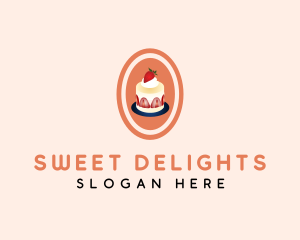 Strawberry Shortcake Dessert logo design