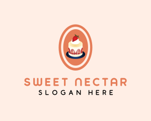 Strawberry Shortcake Dessert logo design