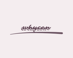 Retro Beauty Cursive Swoosh Logo