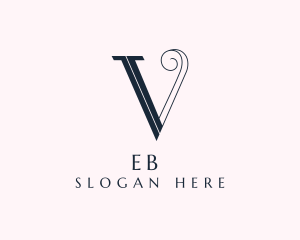 Stylish Professional Brand Letter V Logo