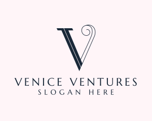 Stylish Professional Brand Letter V logo design