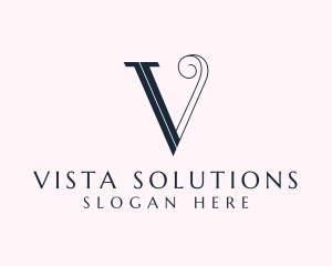 Stylish Professional Brand Letter V logo design