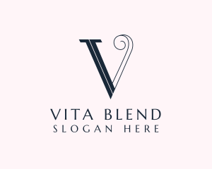 Stylish Professional Brand Letter V logo design