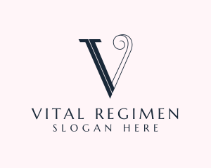 Stylish Professional Brand Letter V logo design