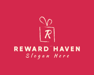 Rewards - Chalk Gift Holiday Present logo design