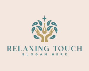 Massage - Hand Massage Oil logo design