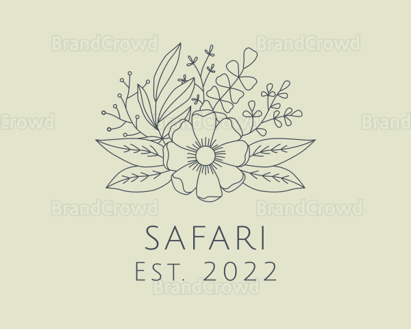 Flower Arrangement Garden Logo