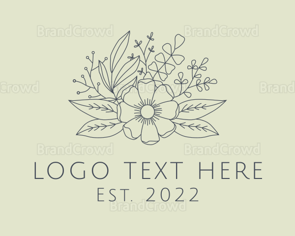 Flower Arrangement Garden Logo