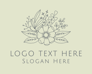 Flower Arrangement Garden Logo