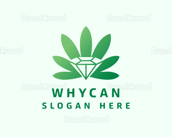 Weed Leaf Jewel Logo