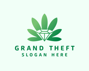 Weed Leaf Jewel Logo
