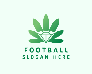 Grass - Weed Leaf Jewel logo design