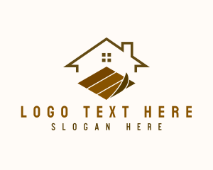 Wood - Tiles Flooring Construction logo design