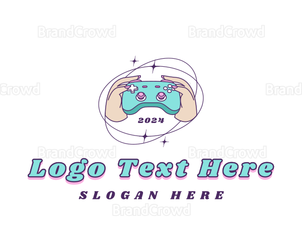 Retro Female Gamer Logo