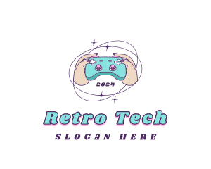 Retro Female Gamer logo design