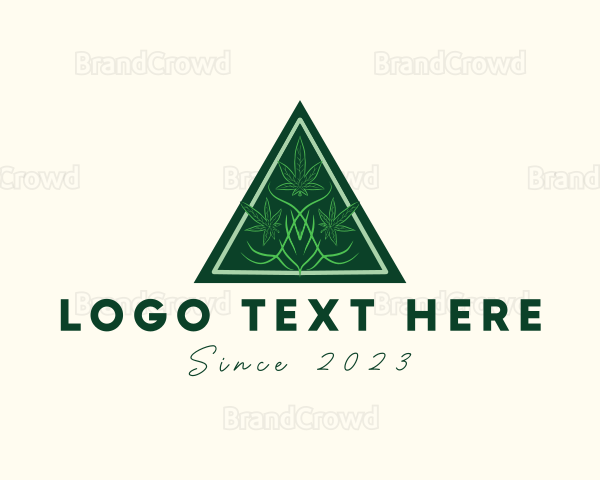 Herbal Marijuana Badge Logo