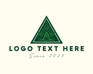 Alternative Medicine - Herbal Marijuana Badge logo design