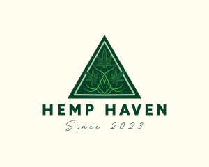 Herbal Marijuana Badge logo design