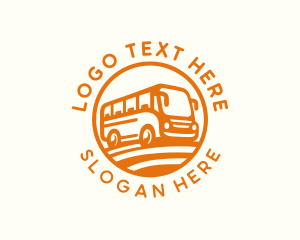 Bus Stops - Tourist Bus Trip logo design