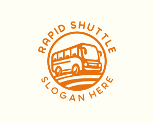 Shuttle - Tourist Bus Trip logo design