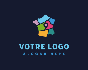 Positioning - Colorful France Navigation logo design