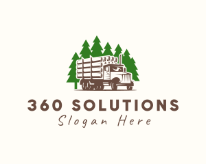 Forest Logging Truck logo design