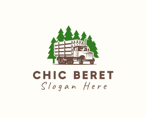 Forest Logging Truck logo design