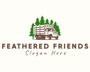 Forest Logging Truck logo design