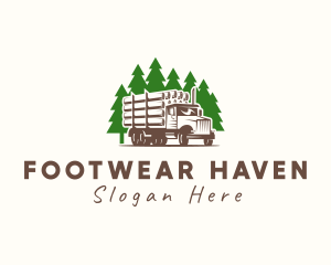 Forest Logging Truck logo design