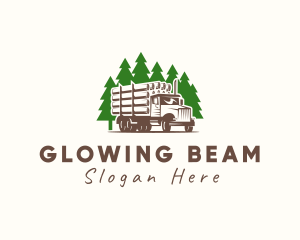 Forest Logging Truck logo design