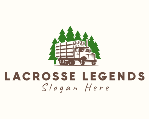 Forest Logging Truck logo design