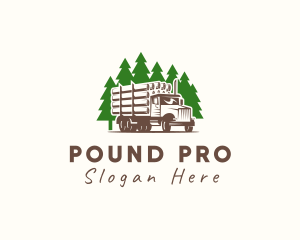 Forest Logging Truck logo design