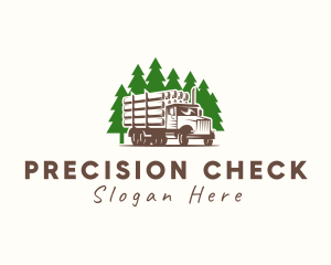 Forest Logging Truck logo design