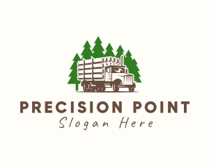 Forest Logging Truck logo design