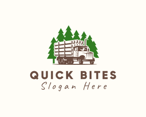 Forest Logging Truck logo design