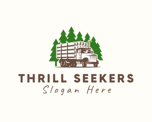 Forest Logging Truck logo design