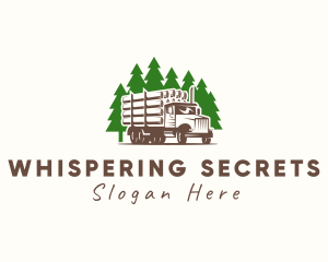 Forest Logging Truck logo design