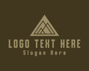 Minimalist Mountain Landform Logo