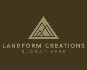 Landform - Minimalist Mountain Landform logo design