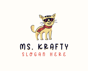 Feline Cat Scarf Logo