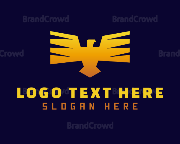 Gradient Falcon Bird Logo