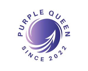 Purple Logistics Arrow logo design