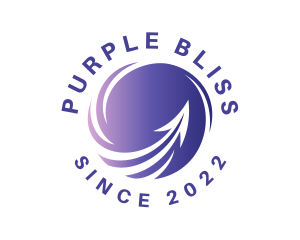 Purple Logistics Arrow logo design