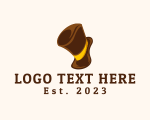 Men Fashion - Old Quirky Top Hat logo design