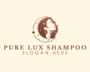 Shampoo - Moon Woman Beauty logo design